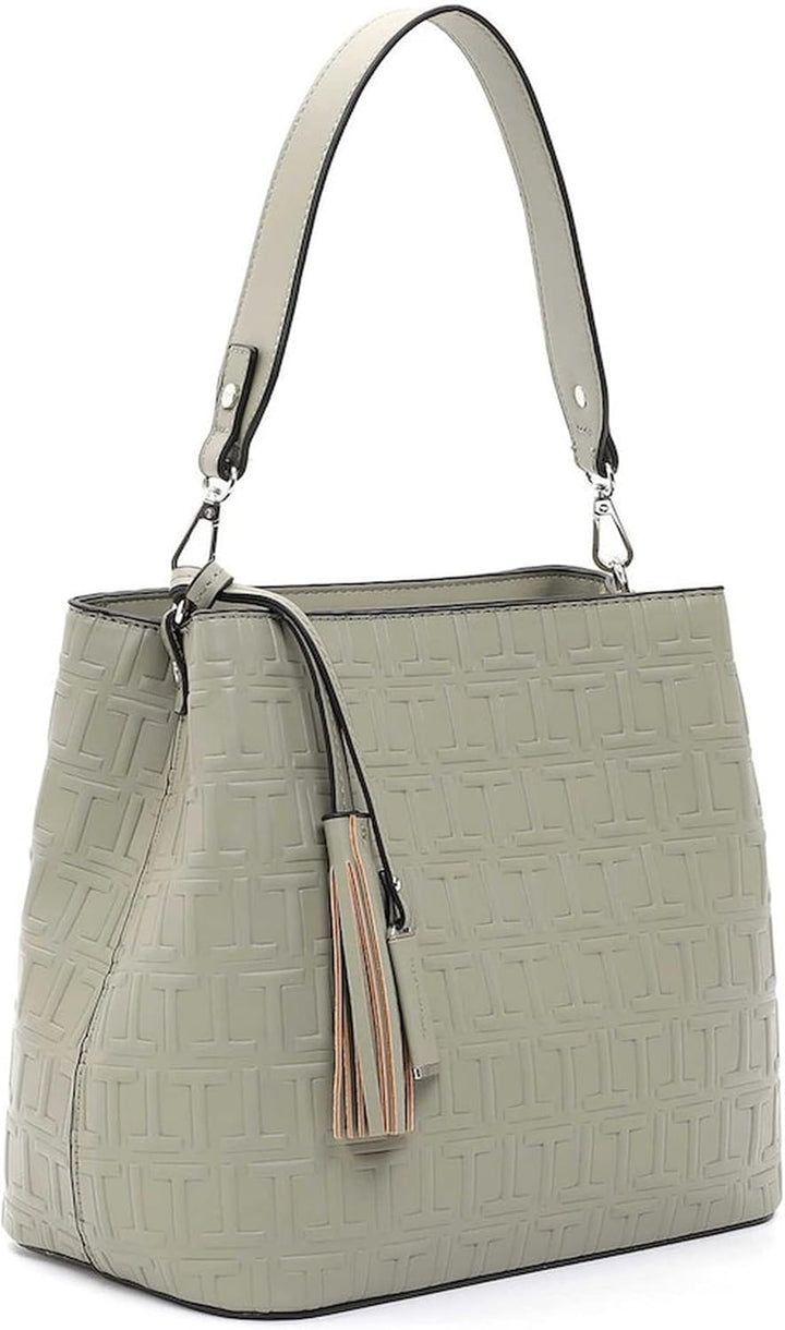 Tamaris Beutel Leona 32171 Damen Handtaschen Print Einheitsgrösse Khaki, Einheitsgröße Kha