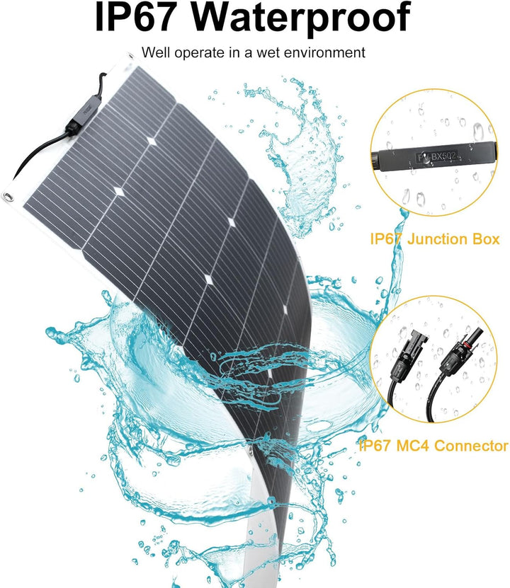 100W Flexibles Solarmodul Kit Perfekt für Camping Wohnmobile Boote 1pcs X 100W Kit, 1pcs X 100W Kit