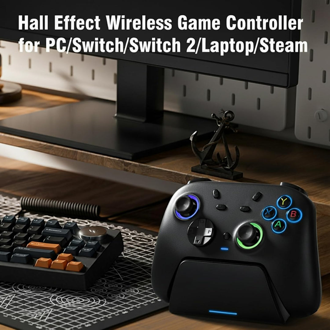 DuLingKer PC Controller mit Ladestation, Wireless Controller für Switch 2/Switch/PC Windows/Steam/OL