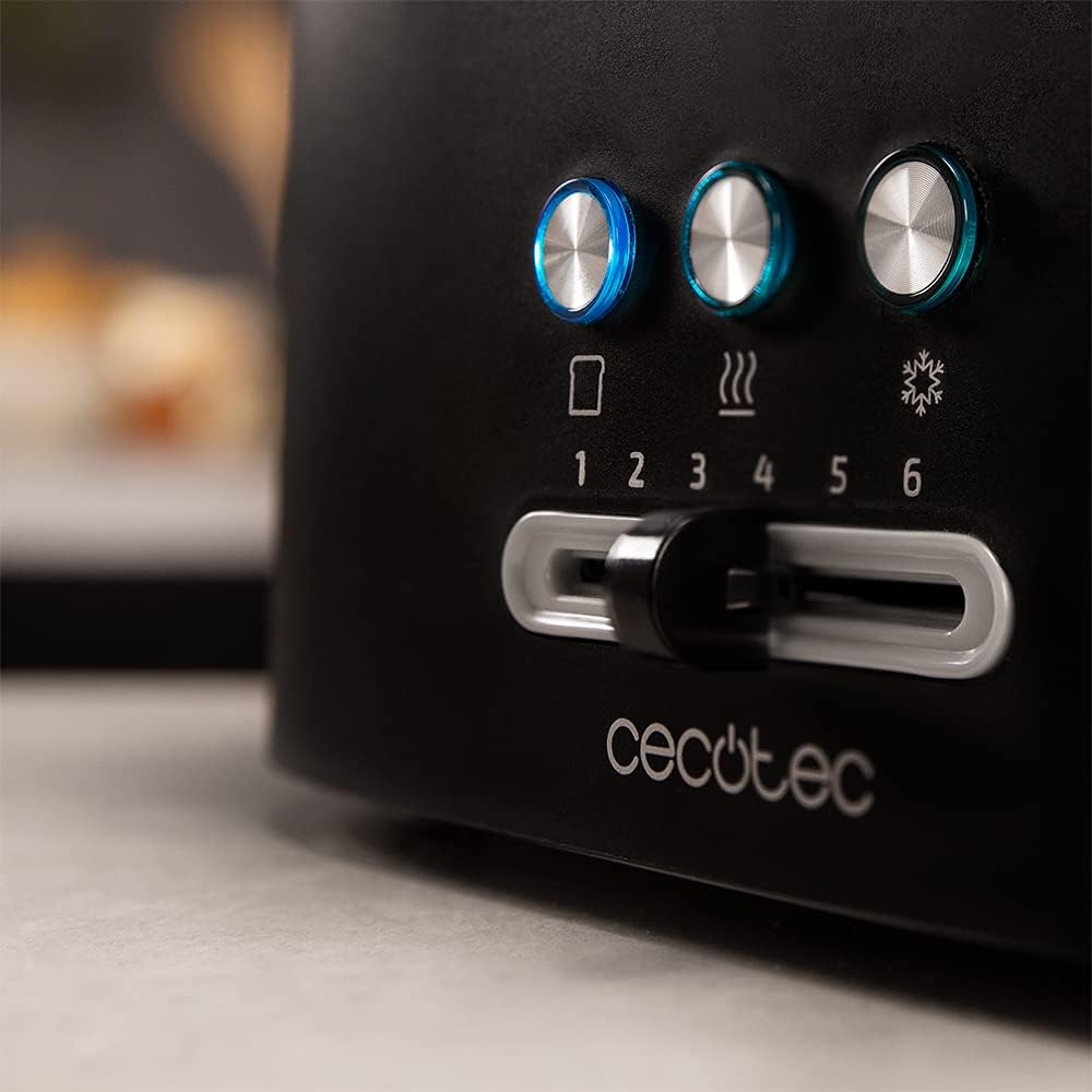 Cecotec Toast&Taste Toaster 10000 Extra. 980 W, Plastik mit 1 extra breiten Langschlitz Toast&Taste