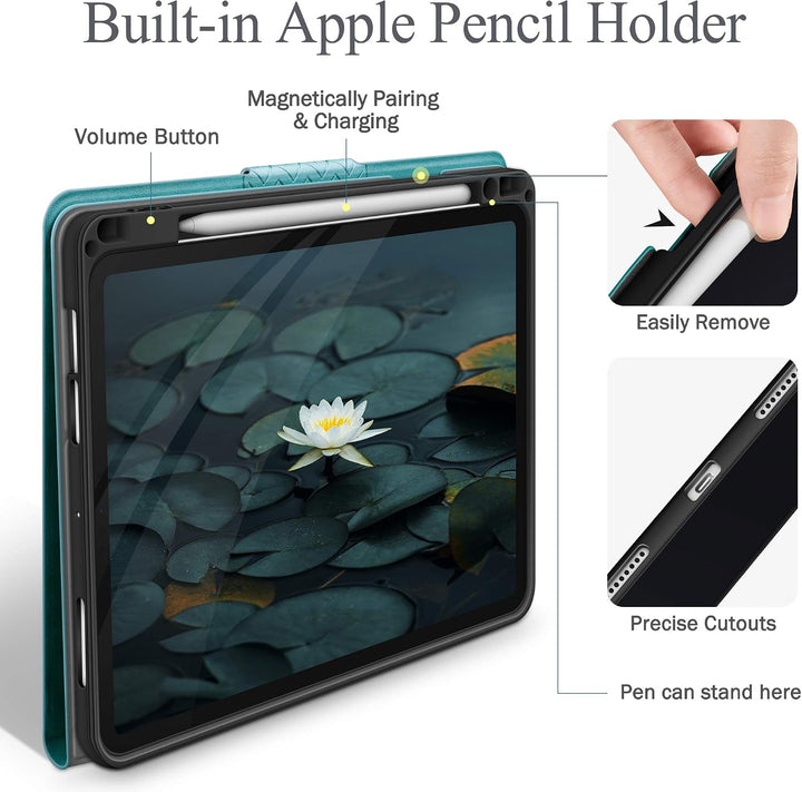 AUAUA Hülle für iPad Air 5. Generation(2022), iPad Air 4. Generation(2020), mit Stifthalter, Auto Sc