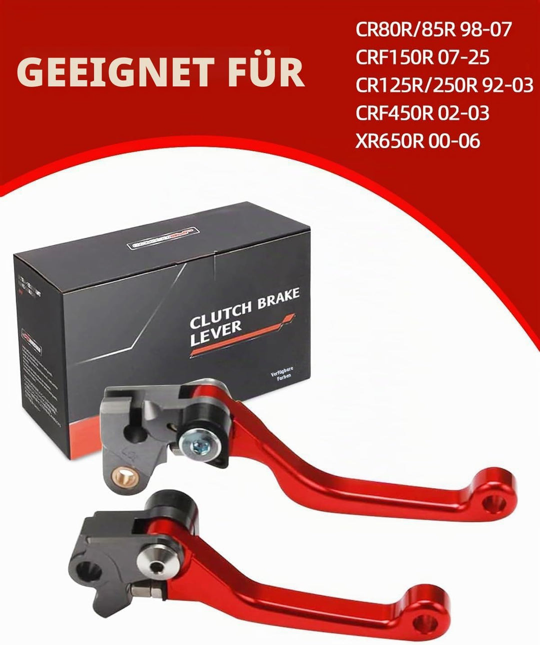 Kupplungshebel Bremshebel Motorrad,Billet Pivot Faltbare Kupplung Bremshebel Für CR80R CR85R 98-07 C