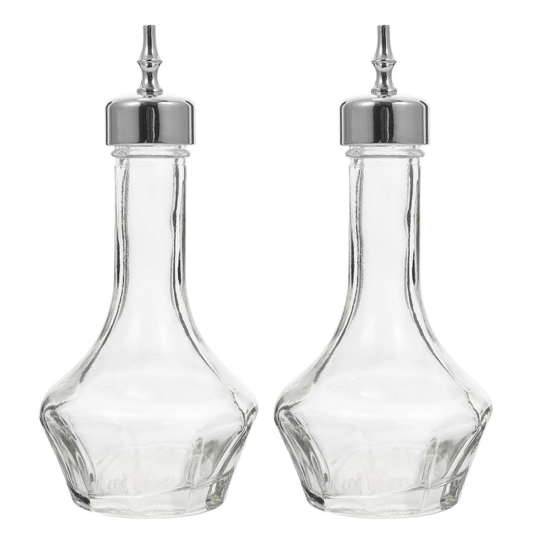 ULTECHNOVO 2 Stück Bartender Glas Bitters Flaschen mit Dosierkopf Präzise Tropfflasche für Cocktail-