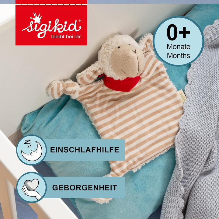 SIGIKID 38885 Schnuffeltuch Schaf Green Mädchen und Jungen Babyspielzeug empfohlen ab Geburt beige,