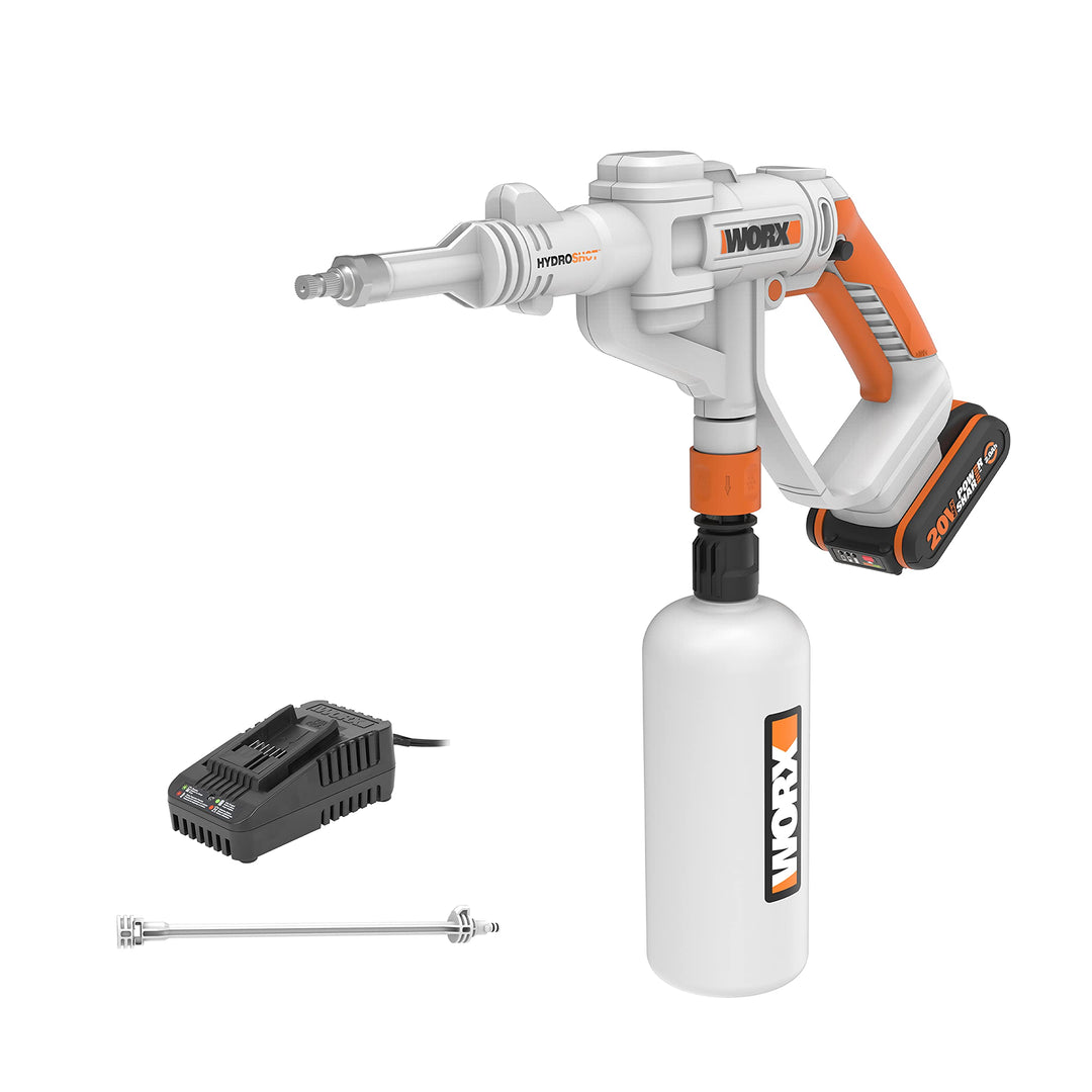 WORX WP650E Hydroshot Akku Drucksprühgerät 20V mit feinem Sprühnebel und 1L Flaschentank – inkl. 2Ah