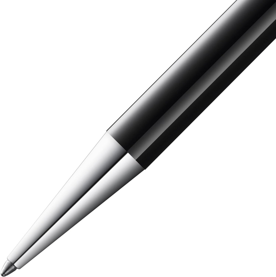 LAMY scala Kugelschreiber 279 – Kuli aus Edelstahl in der Farbe Piano-Schwarz, mit Drehmechanik – Mi