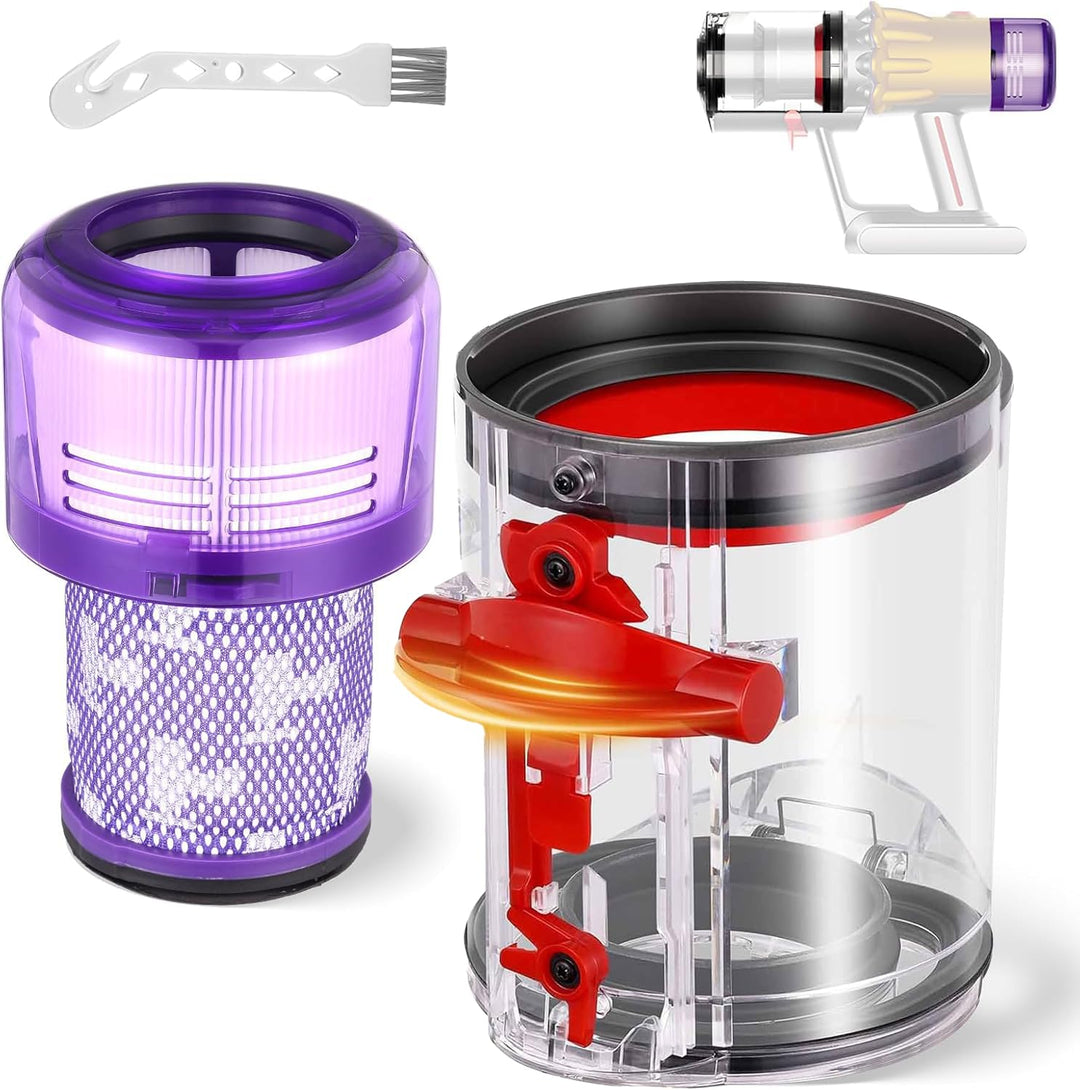 Staubbehälter Ersatz kompatibel mit Dyson V12 Slim, V12 Detect Slim, V10 Digital Slim, SV18, SV20, A