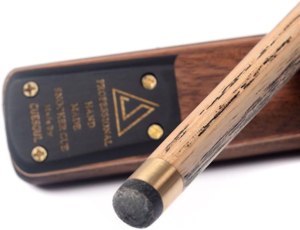 CUESOUL 57" Handcraft 3/4 Jointed Snooker Queues with Mini Butt End Extension Packed in Aluminium Kö