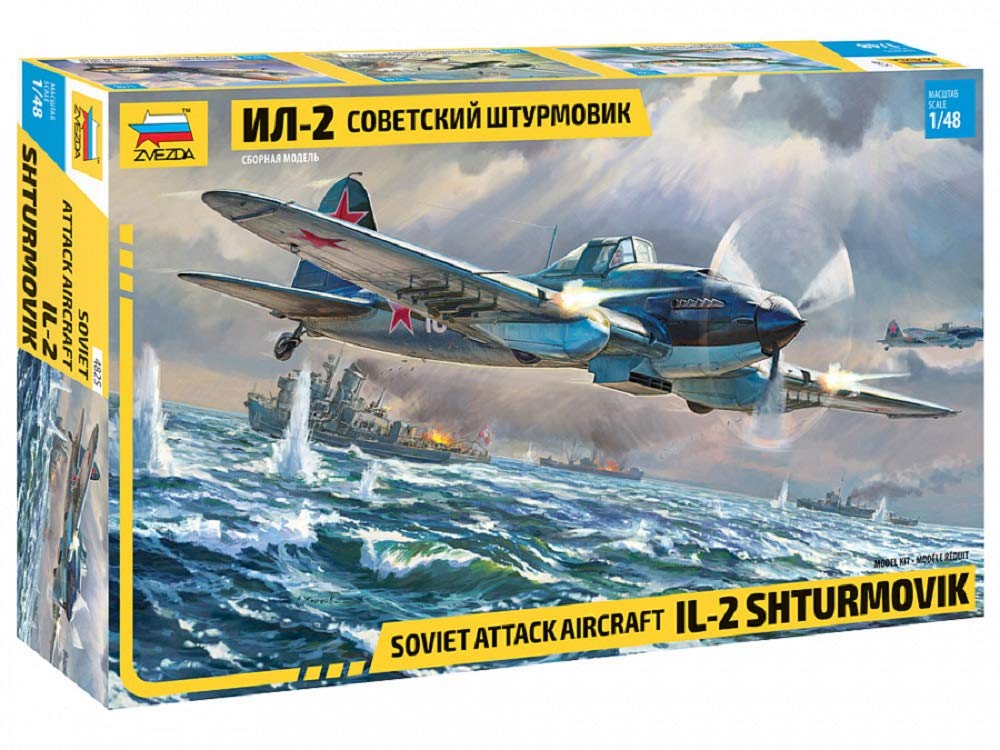 Zvezda 530004825 1:48 IL-2 Stormovik - Modellbausatz,Plastikbausatz, Bausatz zum Zusammenbauen, deta