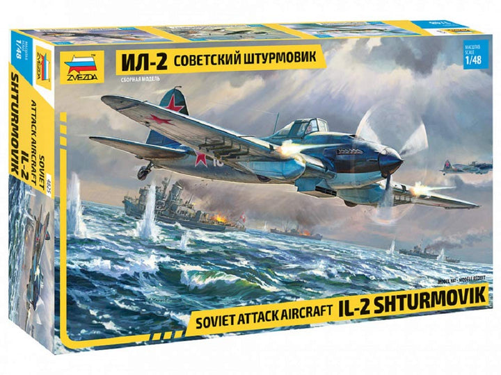 Zvezda 530004825 1:48 IL-2 Stormovik - Modellbausatz,Plastikbausatz, Bausatz zum Zusammenbauen, deta