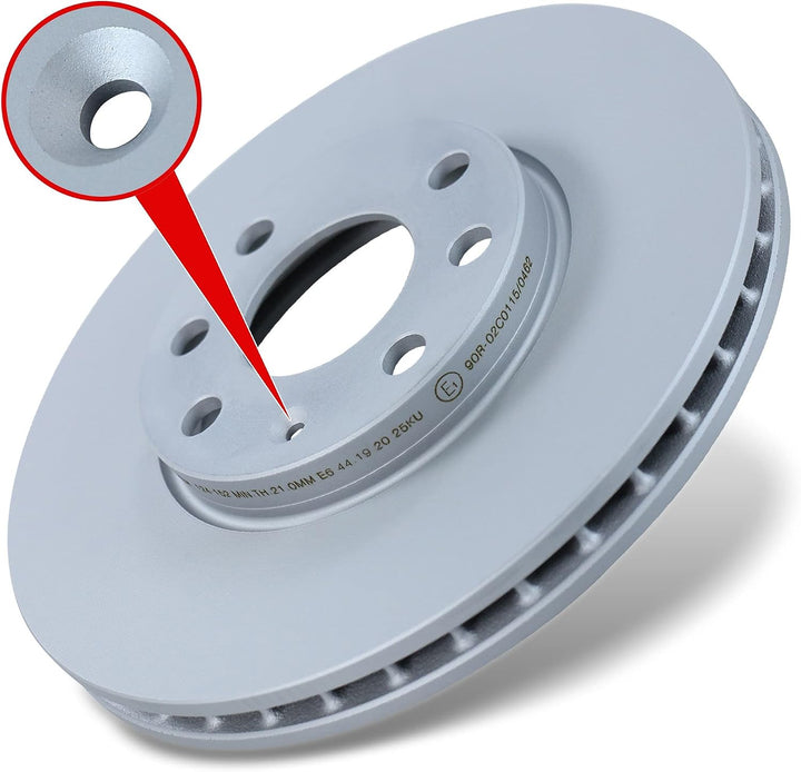 ATE Bremsenset Vorderachse inkl. Bremsscheiben vorne Ø 256 mm belüftet und Bremsbeläge vorne Kompati