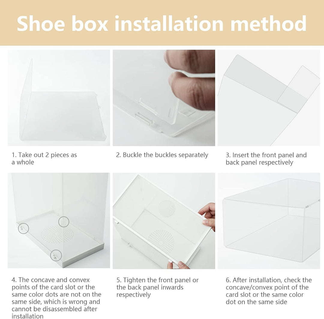 Schuhboxen 2 Stück Stapelbar Schuhaufbewahrung 33.5x23x13 cm Transparent Schuh Organizer Aufbewahrun