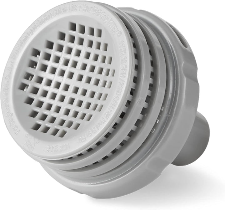 Intex Acrylnitril Butadien Styrol (ABS), 26005 Anschluss-Set Ø 38 mm Poolzubehör, Grau Single, Singl