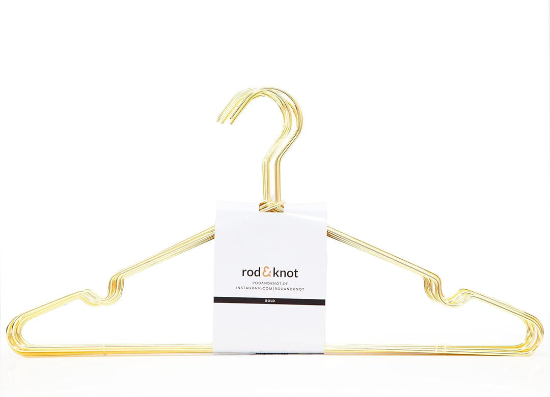 Design Kleiderbügel aus stabilem Metall – 8 Stück (Gold), Gold