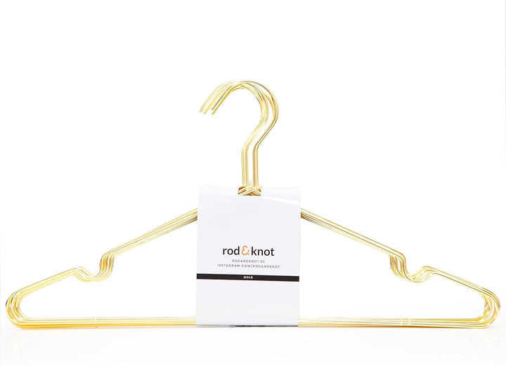 Design Kleiderbügel aus stabilem Metall – 8 Stück (Gold), Gold