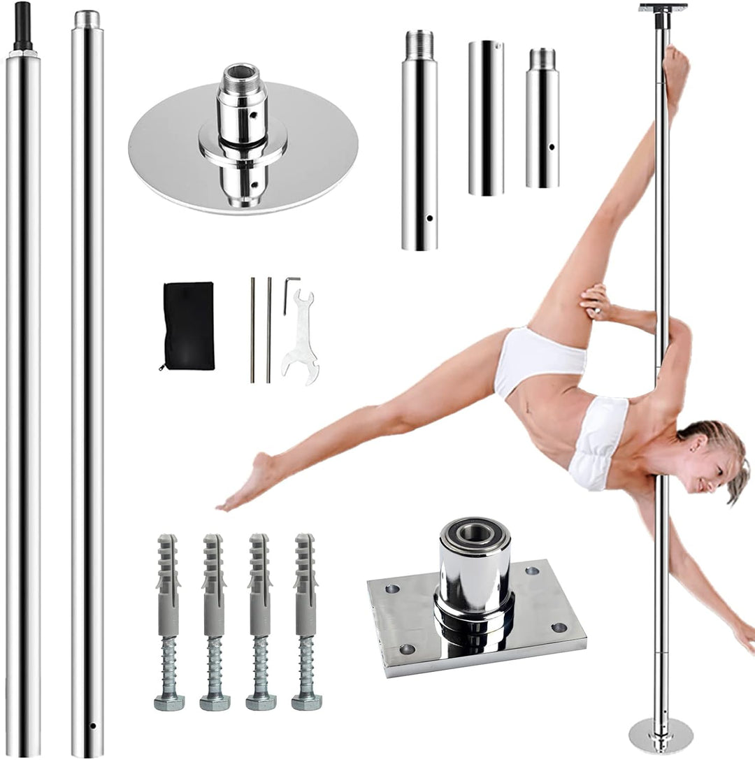 PRIOR FITNESS Pole Dance perforiert, Durchmesser 45 mm, höhenverstellbar für mehr Sicherheit und Sta