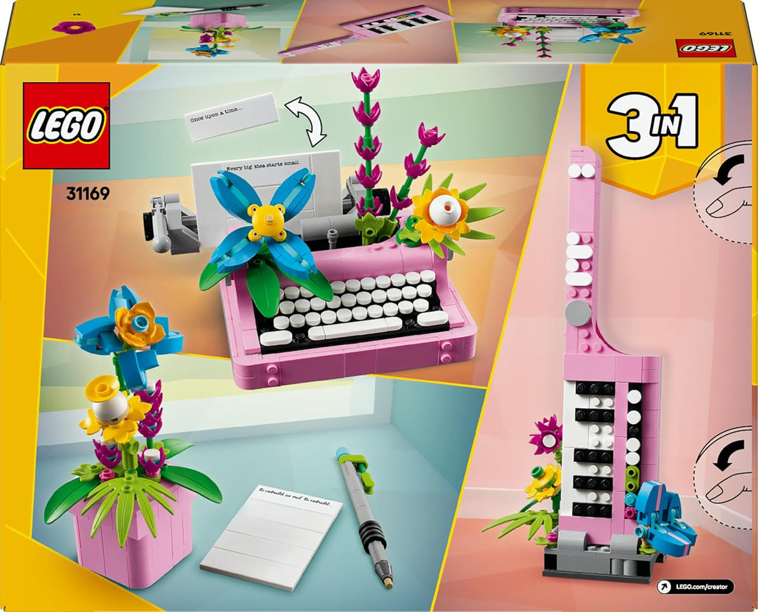LEGO Creator 3in1 Schreibmaschine mit Blumen - Spielzeug umbaubar in EIN Keytar Modell oder einen Bl