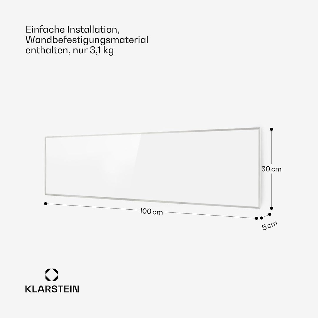 Klarstein Wonderwall Smart Infrarotheizung, Infrarot Heizung mit App-Steuerung, Infrarotheizung mit