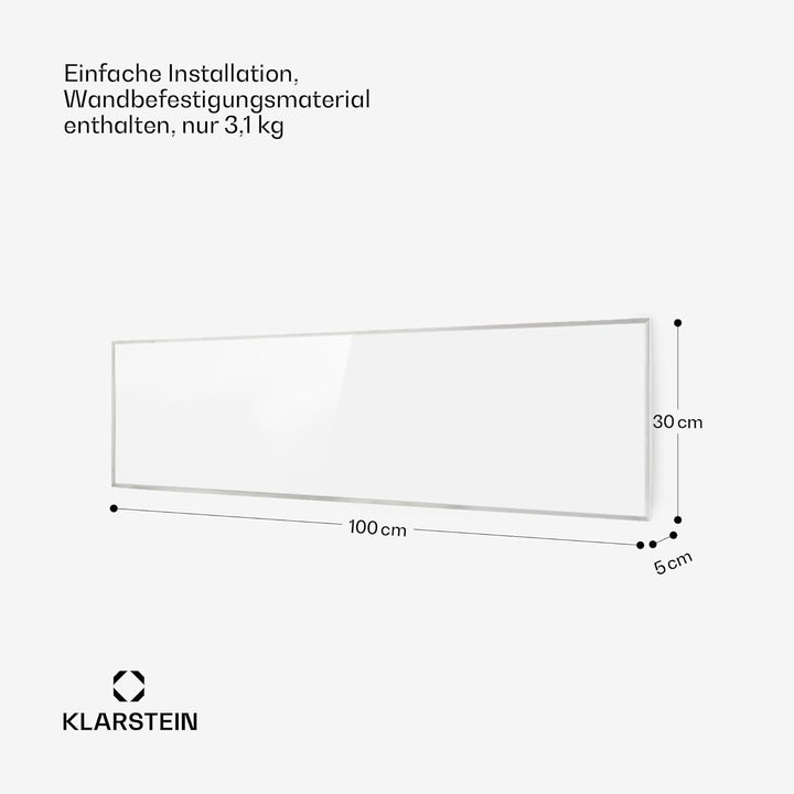 Klarstein Wonderwall Smart Infrarotheizung, Infrarot Heizung mit App-Steuerung, Infrarotheizung mit