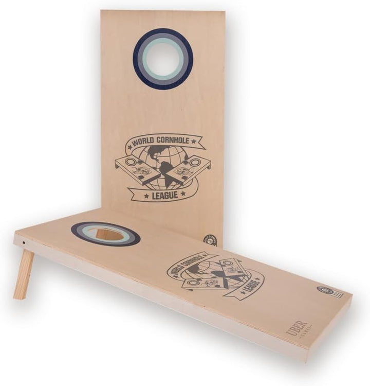 Uber Games - World Cornhole League - 120x60 cm Doppelbrett-Set & Tasche - Turnierqualität Board (4x2