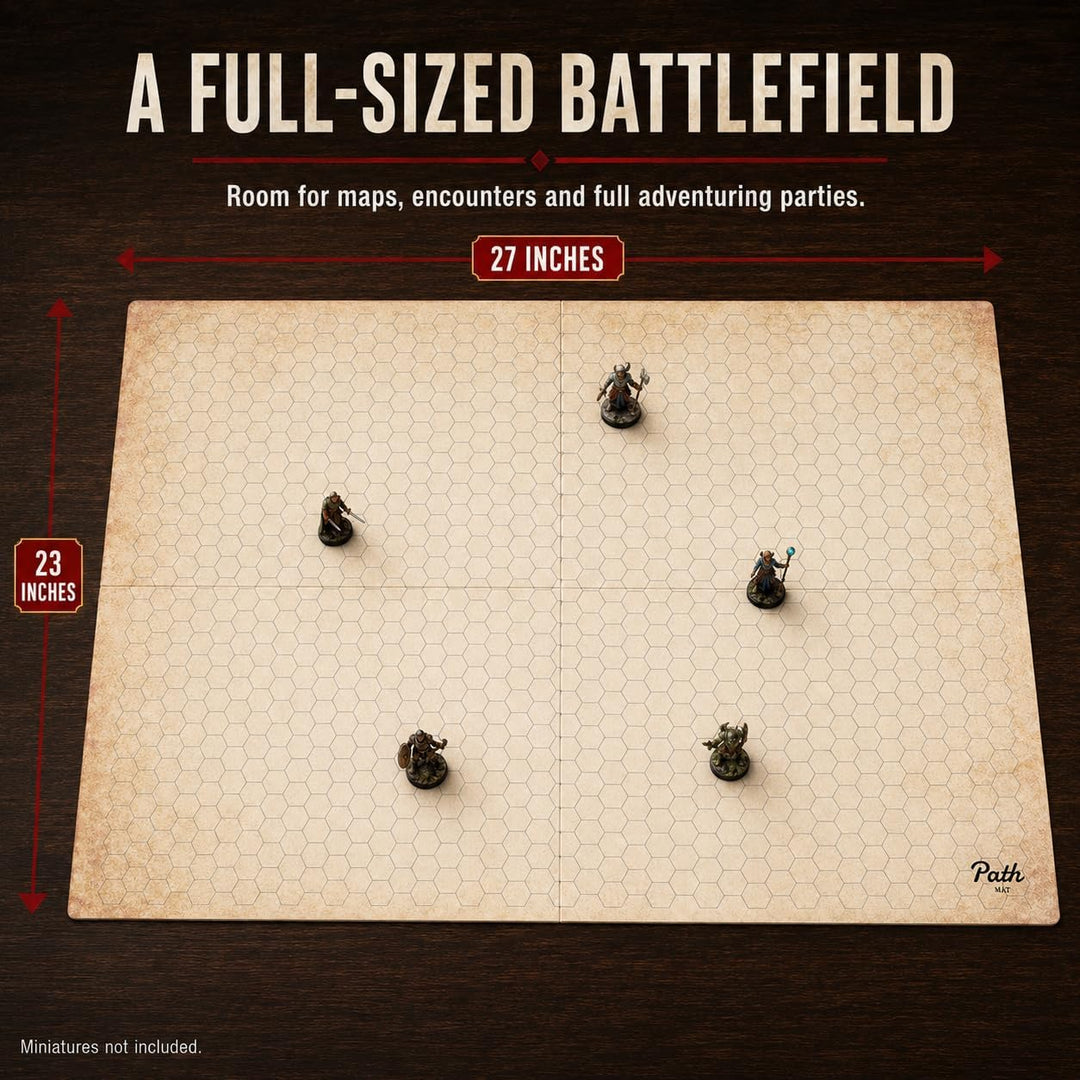 Double Sided Battle Game Mat for DND - Tabletop RPG Game Map Great for Dungeons and Dragons, Pathfin