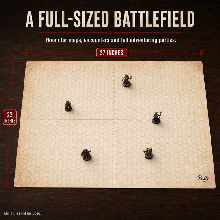 Double Sided Battle Game Mat for DND - Tabletop RPG Game Map Great for Dungeons and Dragons, Pathfin