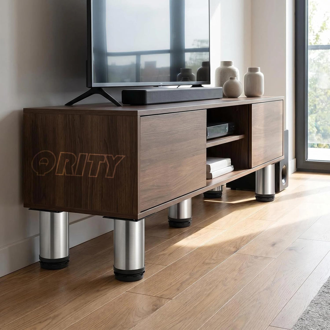Qrity 4X Tischbein, Füsse für Möbel, Möbelfüsse Verstellbar 350mm, Tischbeine Möbelfuss für Tabellen