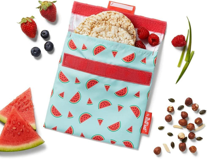 Roll'eat ® | Pack mit 2 Snackbeuteln | Sandwichbeutel mit wiederverwendbarer Verpackung, ökologische