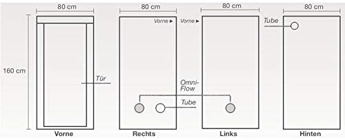 Homebox Ambient Q80+ (Masse: 80x80x180cm)