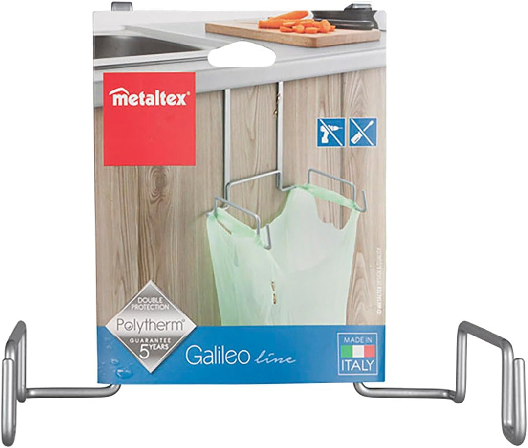 Metaltex Galileo Müllbeutelhalter für die Schranktür, 21x14x19cm Beutelaufhänger, Beutelaufhäng