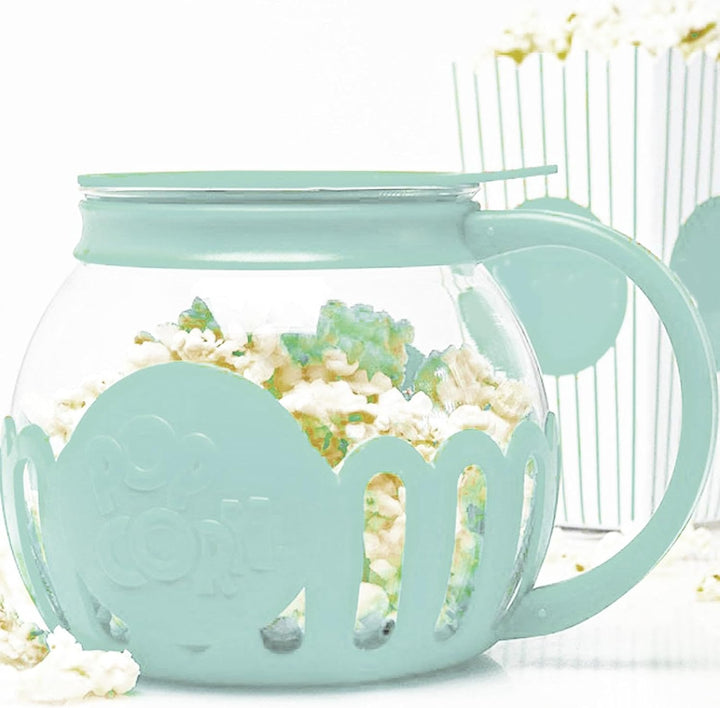 Mikrowellen-Popcorn-Maker | 2,25 Quart Popcorn Kanne Mikrowelle | Popcornmaschine mit Deckel und Gri
