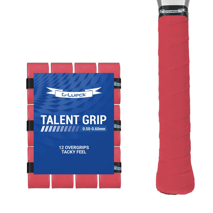 G-Lueck 12er Set Tennis Griffband TALENT GRIP | 0,60mm Stärke | Overgrip für Squash Badminton Schläg
