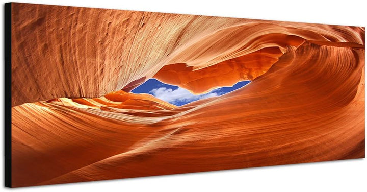 Paul Sinus Art Panoramabild auf Leinwand und Keilrahmen 150x50cm USA Antelope Canyon Felsen Tunnel H