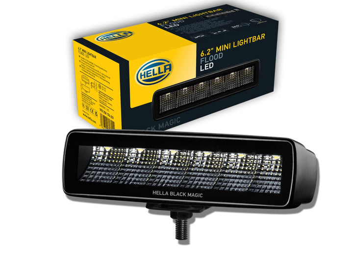 HELLA 1FB 358 176-201 LED-Fernscheinwerfer - Black Magic Mini Lightbar 6.2" - 12/24V - Anbau - Kabel