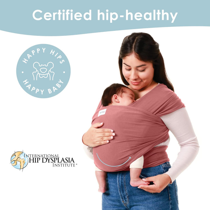 Sleepy Wrap Babytrage 3-16 kg, Elastisches Tragetuch, Rosa | Weiches Elastisches Tragetuch, hält das