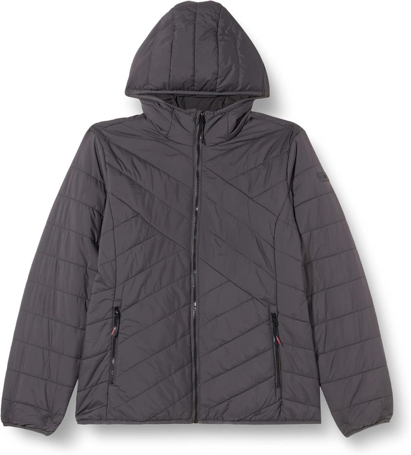 CMP Damen Damenjacke aus Recyceltem Polyester mit Fester Kapuze Coat 34 Anthrazit, 34 Anthrazit