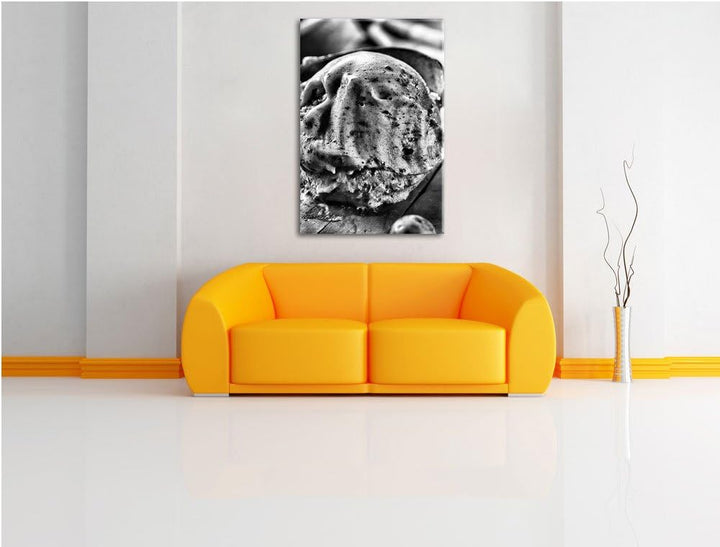 Pixxprint Monocrome, Köstliches Beeren EIS, Format: 100x70 auf Leinwand, 100x70