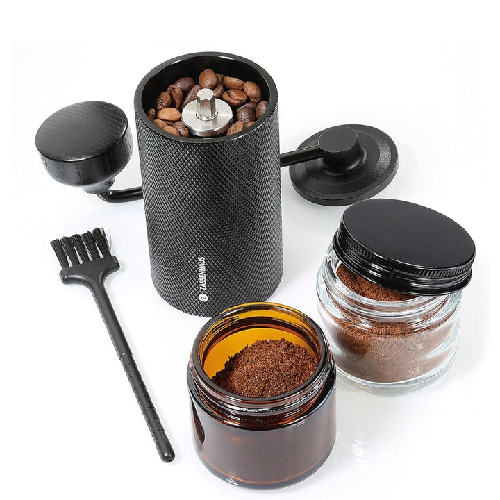 Zassenhaus manuelle Kaffeemühle BARISTA 2.0, Espressomühle, CNC gefrästes Edelstahlmahlwerk, Stufenl