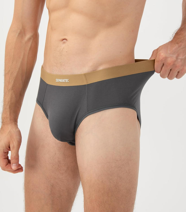 Separatec Herren Boxershorts 4er Pack Doppelbeutel Dual Pouch, Bambus Unterhosen Männer, Stretcken H