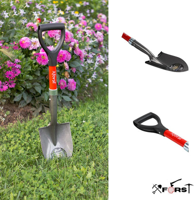 Xforst Spitzhacke + Schaufel als Gartenset für Gartenarbeit, Camping, Wandern, Schneeset und Strand.