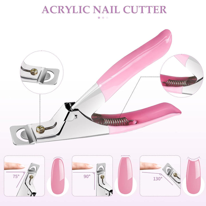 Acryl Künstlich Nagelspitzen, Venares 500 Stücke Falsche Nagel Nageltips Französisch, 10 Grössen Nag