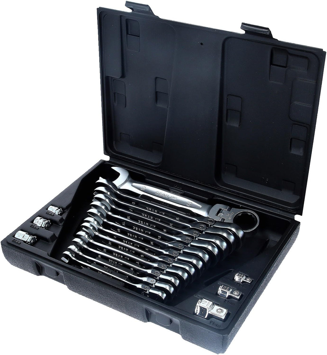 KS 5034868 Tools 503.4868 GEARplus Gelenk-Ratschenringmaulschlüssel-Satz,