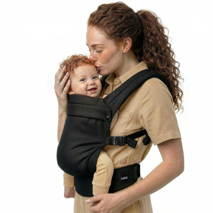 Boba Auri Babytrage Neugeboren bis Kleinkind - 100% Baumwolle-Premium, 3 ergonomische Tragepositione