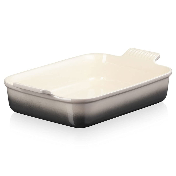 Le Creuset Rechteckige Auflaufform Tradition aus Steinzeug, 32 cm, 2.31 kg, Flint, 71102324440001 Fl