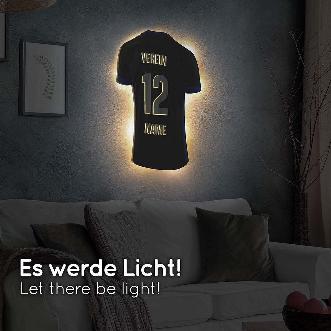 Elbeffekt Trikotlampe für Paderborn Fans aus Holz - personalisierbares Geschenk - schenke Dein indiv