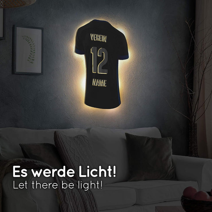 Elbeffekt Trikotlampe für Paderborn Fans aus Holz - personalisierbares Geschenk - schenke Dein indiv