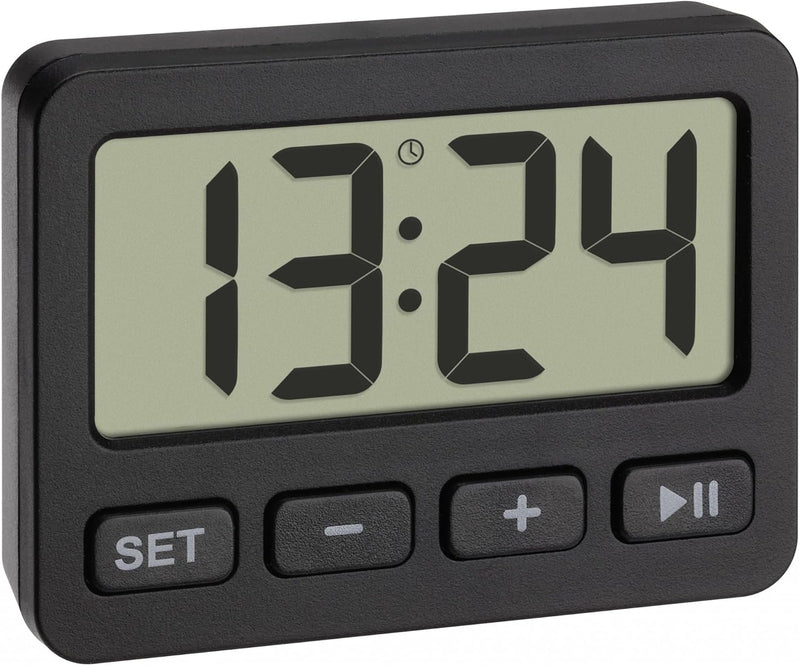 TFA Dostmann Digitale Miniuhr, 60.2036, mit Weckfunktion, Stoppuhr, Timer, ideal für unterwegs Dank
