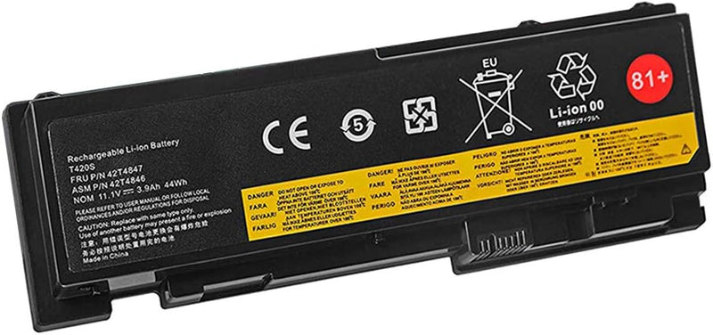 XITAIAN 11.1V 44Wh 3900mAh 42T4846 42T4847 81+ Ersatz Laptop Akku für Lenovo ThinkPad T420s T420si S