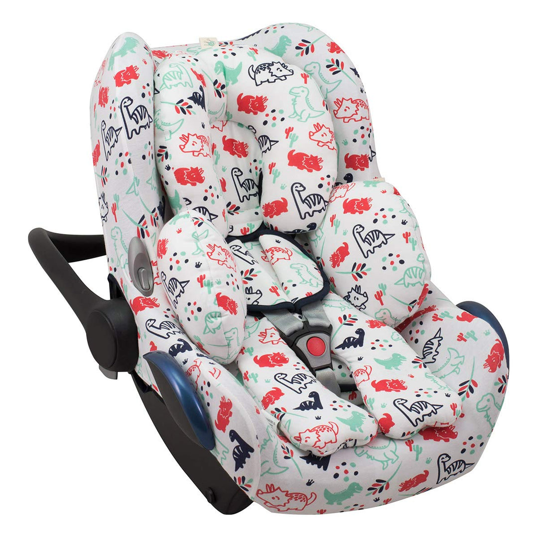 JYOKO KIDS Bezug für Autositz kompatibel mit Maxi Cosi Cabriofix, City Streety, aus Baumwolle (Dino