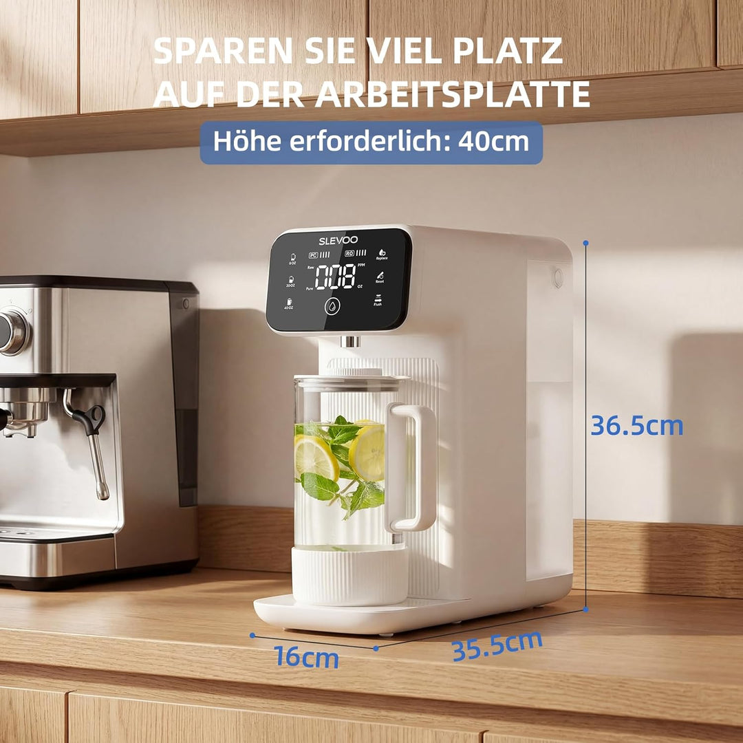 Auftisch Osmoseanlage Trinkwasser,6-stufiger Filtration gegen Nitrat & PFAS,Abwasserverhältnis 4:1,T